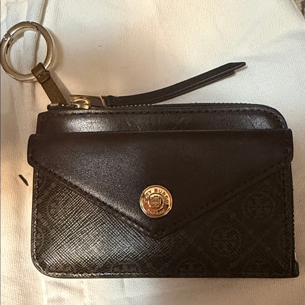 Black Leather Keychain Wallet